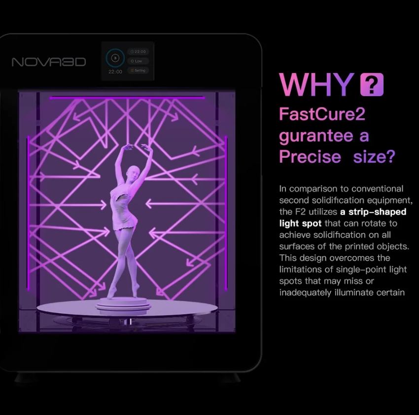 [视频] NOVA3D FastCure2：新一代强大且专业的后固化设备