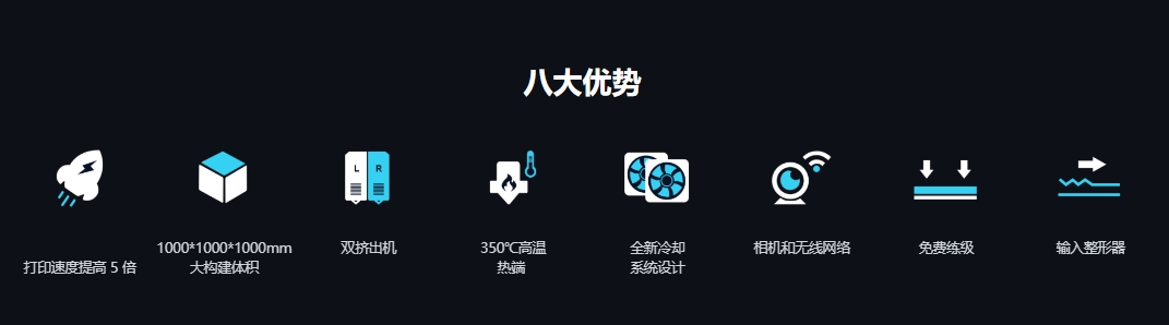 [视频] MINGDA MD-1000D大幅面高速双挤出机3D打印机