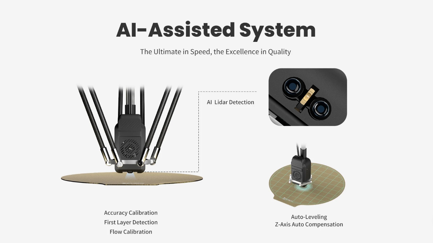 [视频] FLSUN S1/T1三角洲超高速3D打印机 打印速度1200mm/s