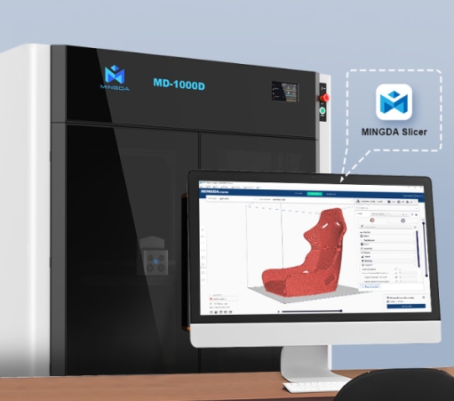 [视频] MINGDA MD-1000D大幅面高速双挤出机3D打印机