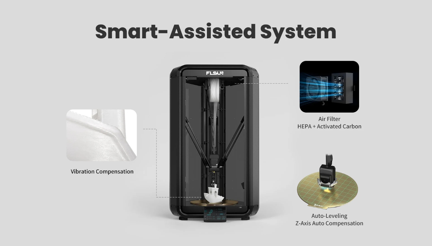 [视频] FLSUN S1/T1三角洲超高速3D打印机 打印速度1200mm/s