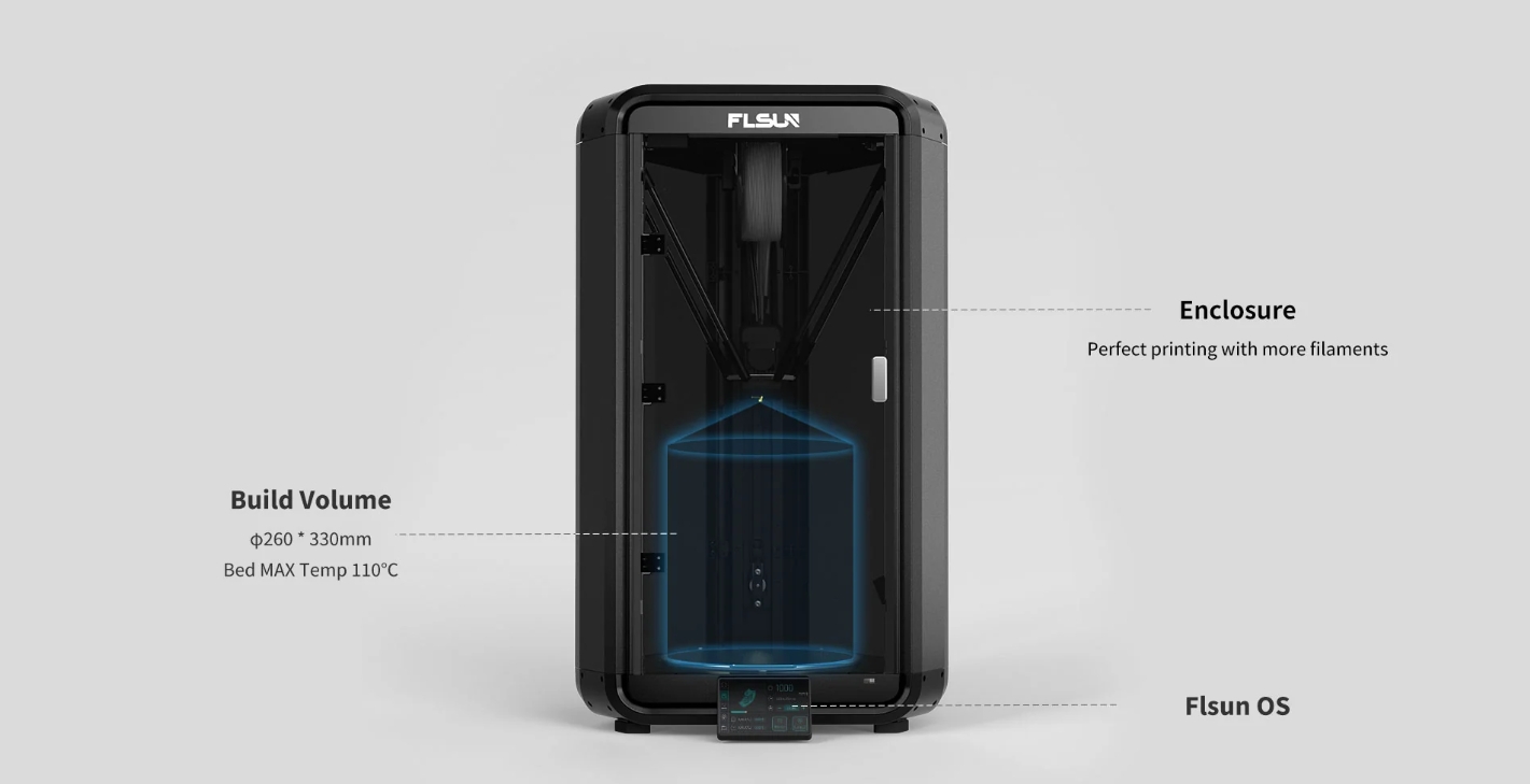 [视频] FLSUN S1/T1三角洲超高速3D打印机 打印速度1200mm/s