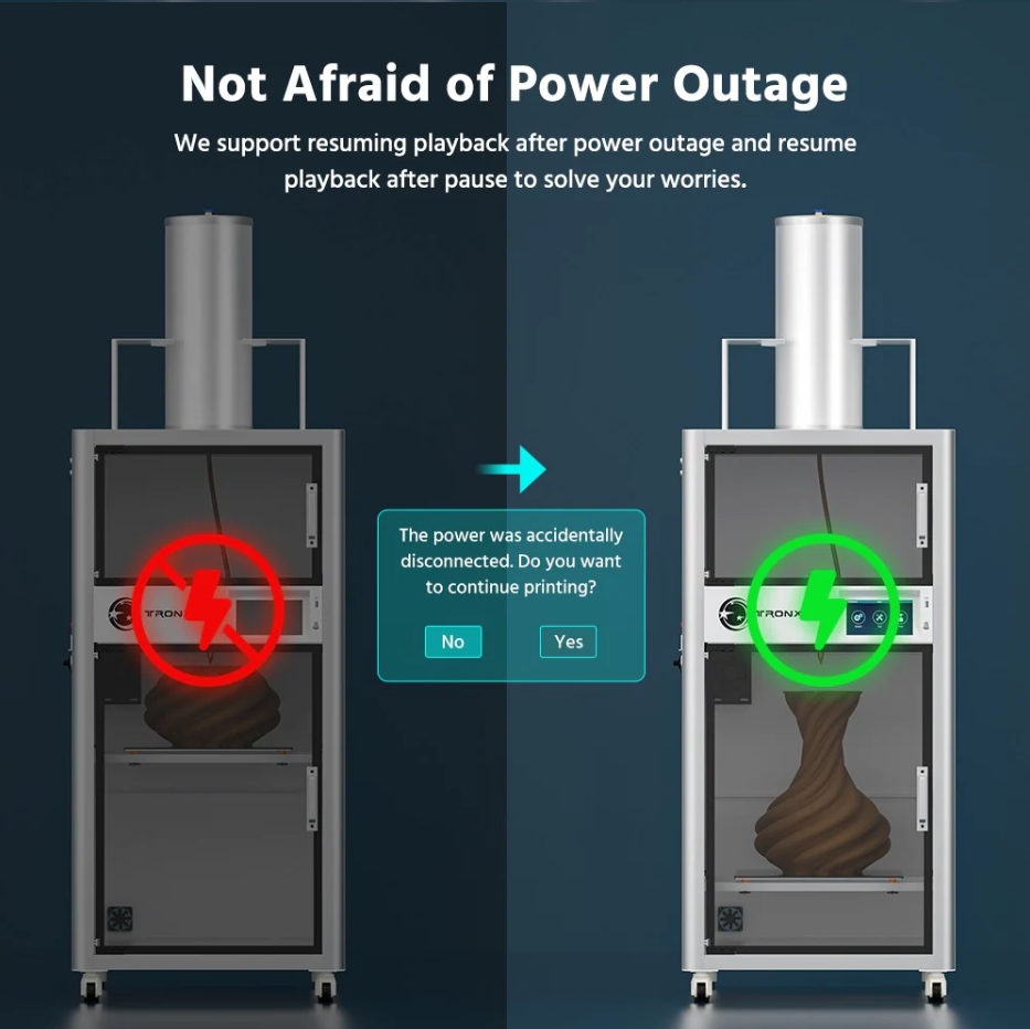 [视频] Tronxy Moore X4060大幅面陶瓷和粘土3D打印机