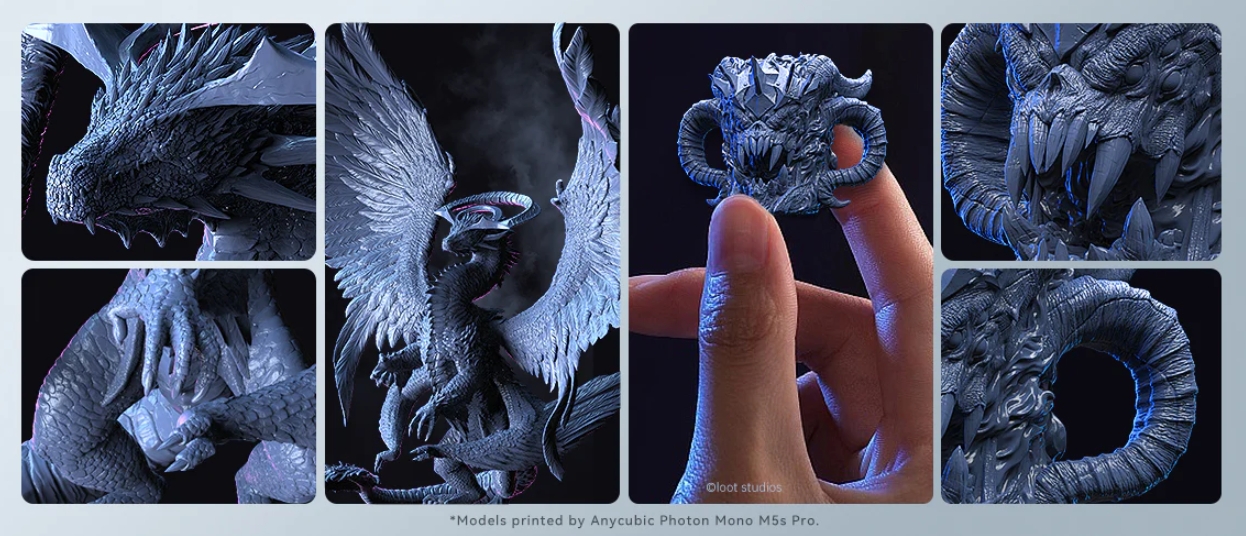 [视频] Anycubic Photon Mono M5s Pro：10.1寸14K超高分辨率 最小的细节栩栩如生