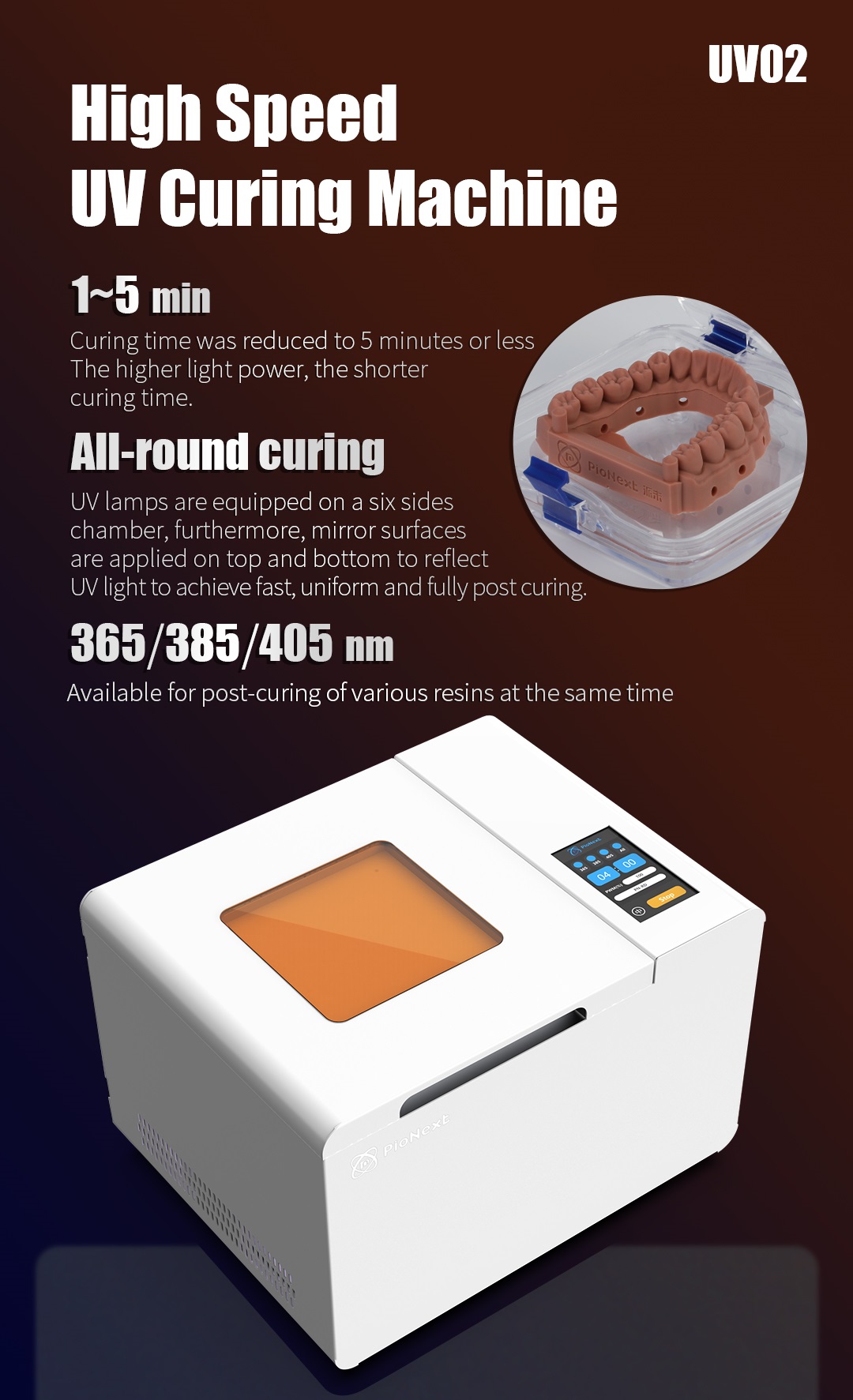 [视频] Piocreat Pionext UV-02智能后固化机：仅需1~3分钟即可实现高效固化