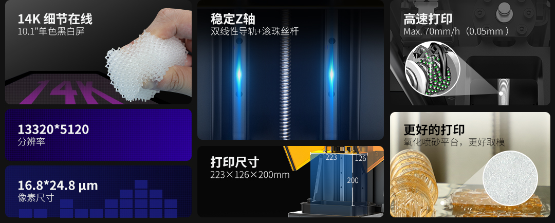 [视频] Piocreat C01 14K LCD 光固化3D打印机：体验超清打印细节