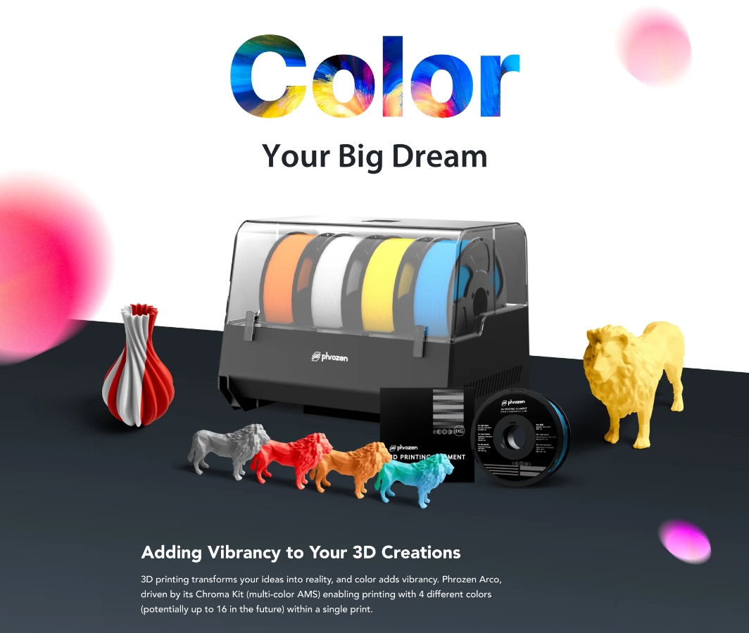 [视频] Phrozen Arco FDM 3D打印机：打印更大、更快、更多颜色