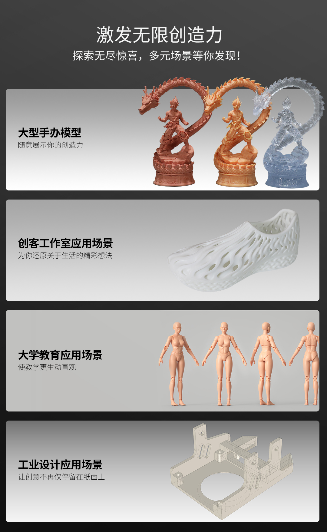 [视频] Piocreat C01 14K LCD 光固化3D打印机：体验超清打印细节