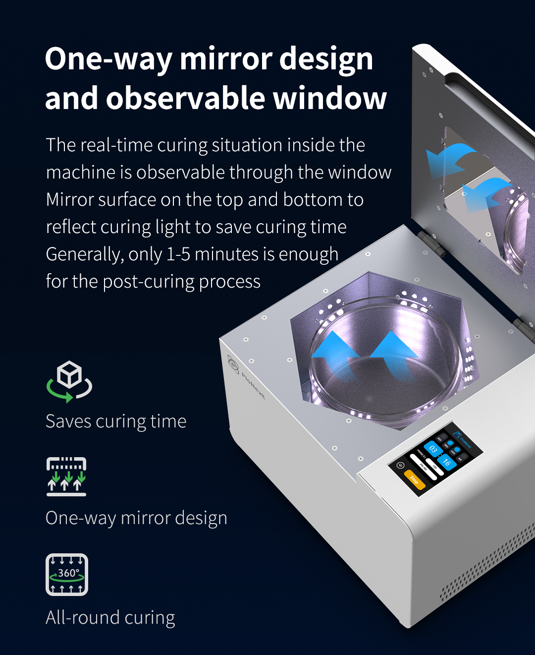 [视频] Piocreat Pionext UV-02智能后固化机：仅需1~3分钟即可实现高效固化