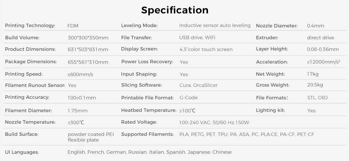 [视频] Sovol Comgrow T300：基于Klipper智能核心的全线性导轨FDM 3D打印机
