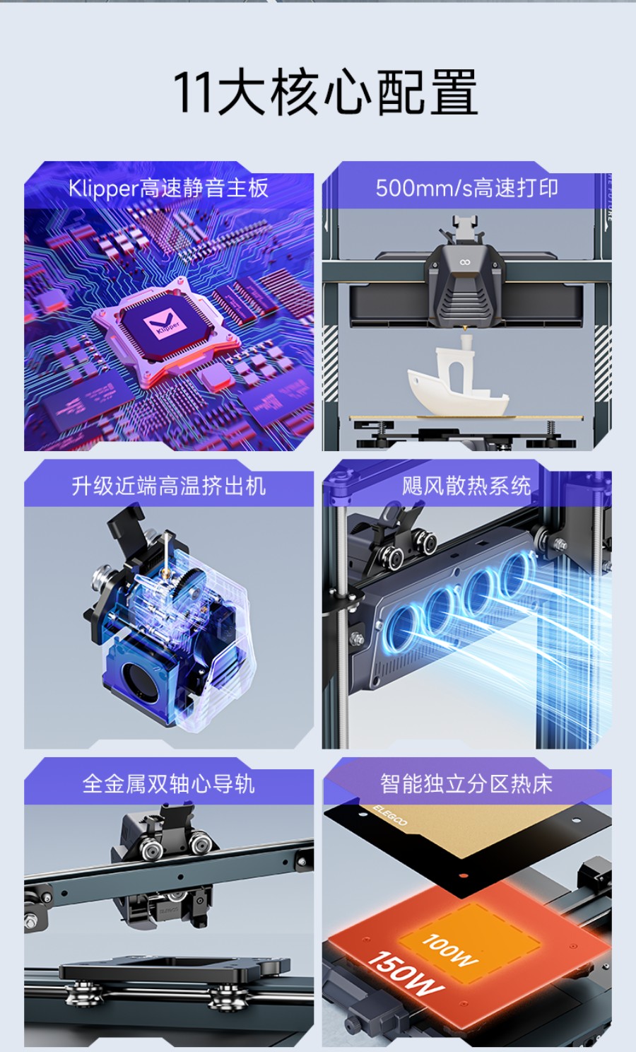 [视频] ELEGOO NEPTUNE 4 PRO : 高速打印、Klipper高速静音主板 FDM 3D打印机