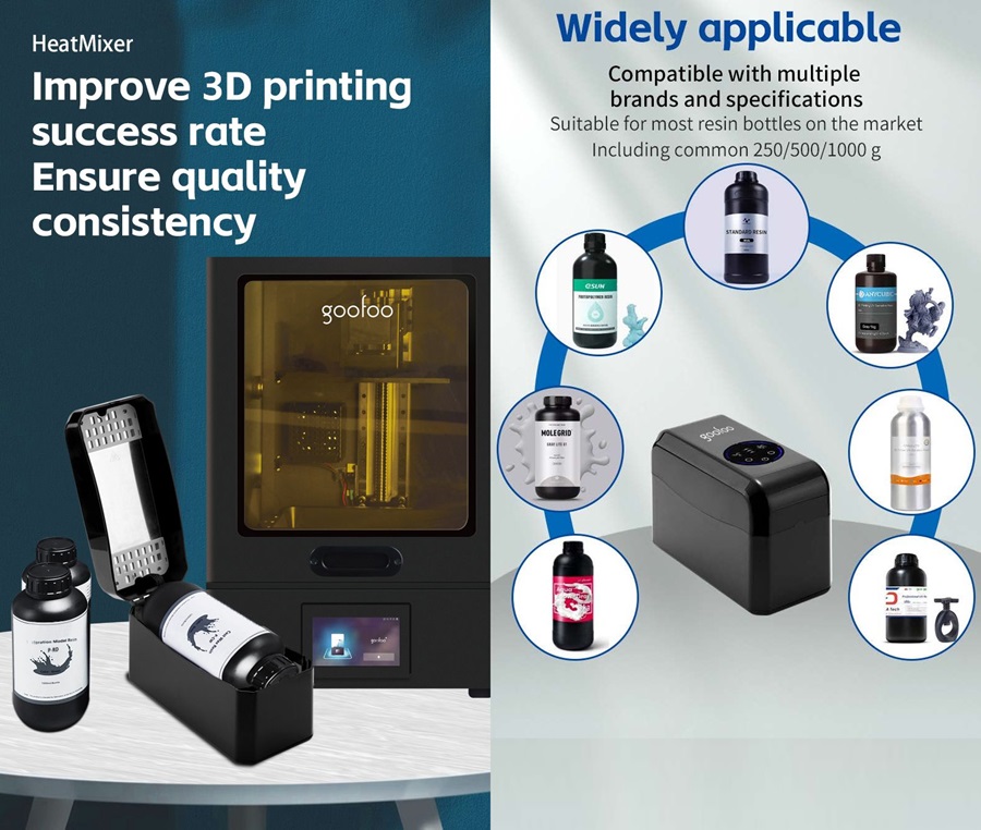 [视频] Goofoo Heated Resin Mixer HM01：打印前树脂摇匀加热机