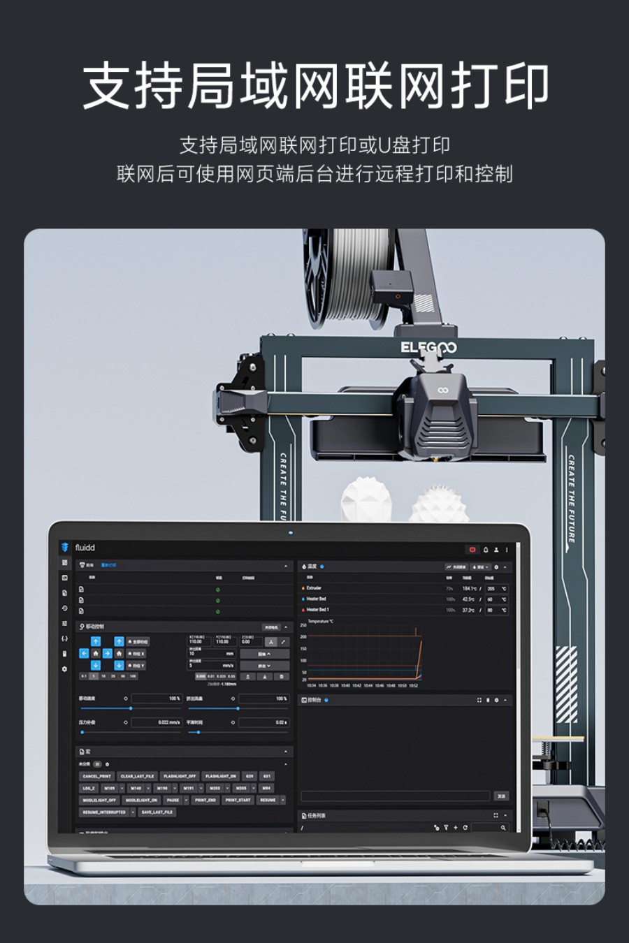 [视频] ELEGOO NEPTUNE 4 PRO : 高速打印、Klipper高速静音主板 FDM 3D打印机