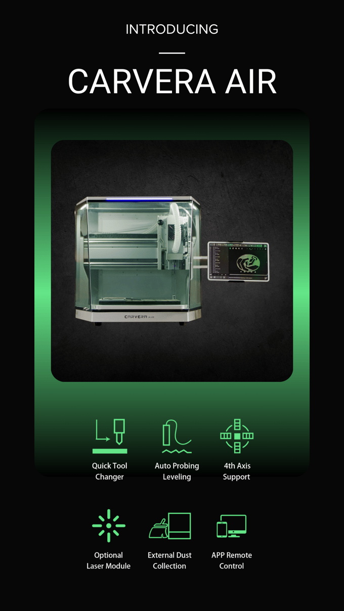 [视频] Makera Carvera Air：一台桌面级智能且多功能的台式数控机床