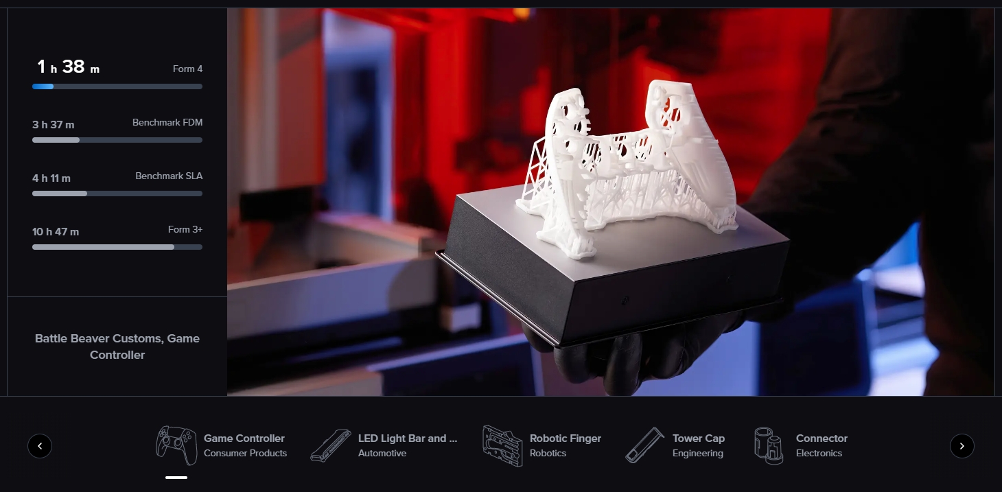 [视频] Formlabs Form 4 桌面SLA极速3D打印机 工业级打印质量