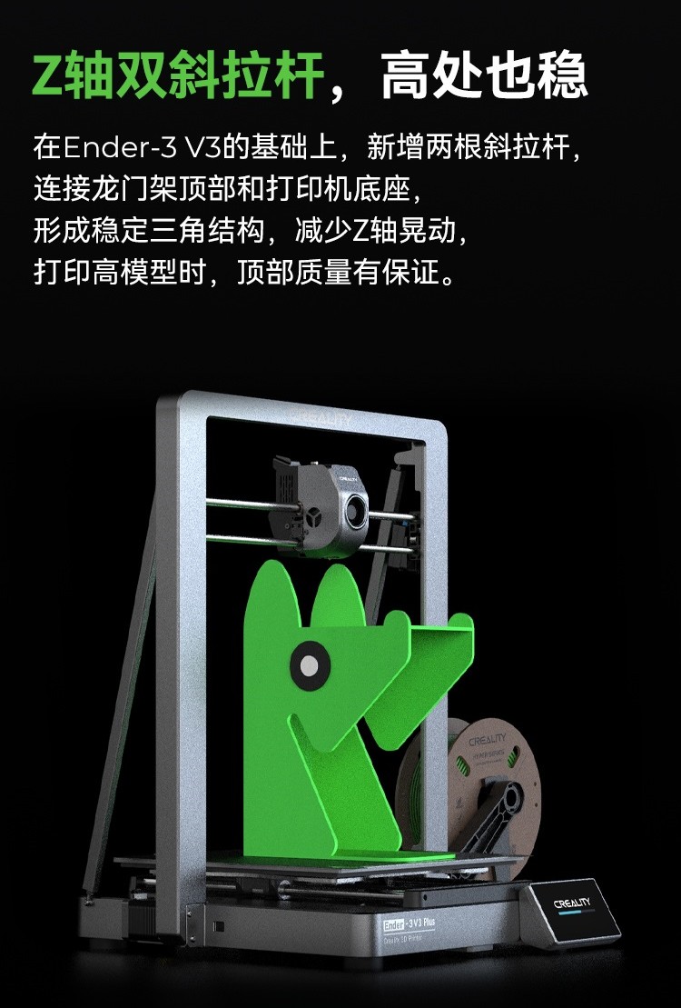 [视频] Creality Ender 3 V3 Plus CoreXZ 3D打印机：大而稳够高效