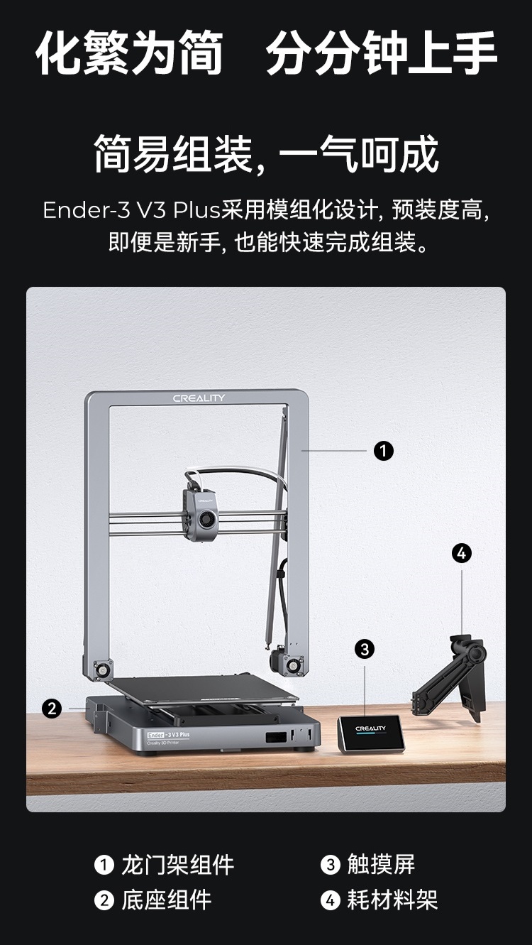 [视频] Creality Ender 3 V3 Plus CoreXZ 3D打印机：大而稳够高效