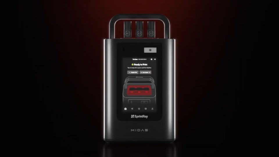 [视频] SprintRay Midas：数字印刷立体光刻 (DPS) 牙科3D制造的巨大飞跃