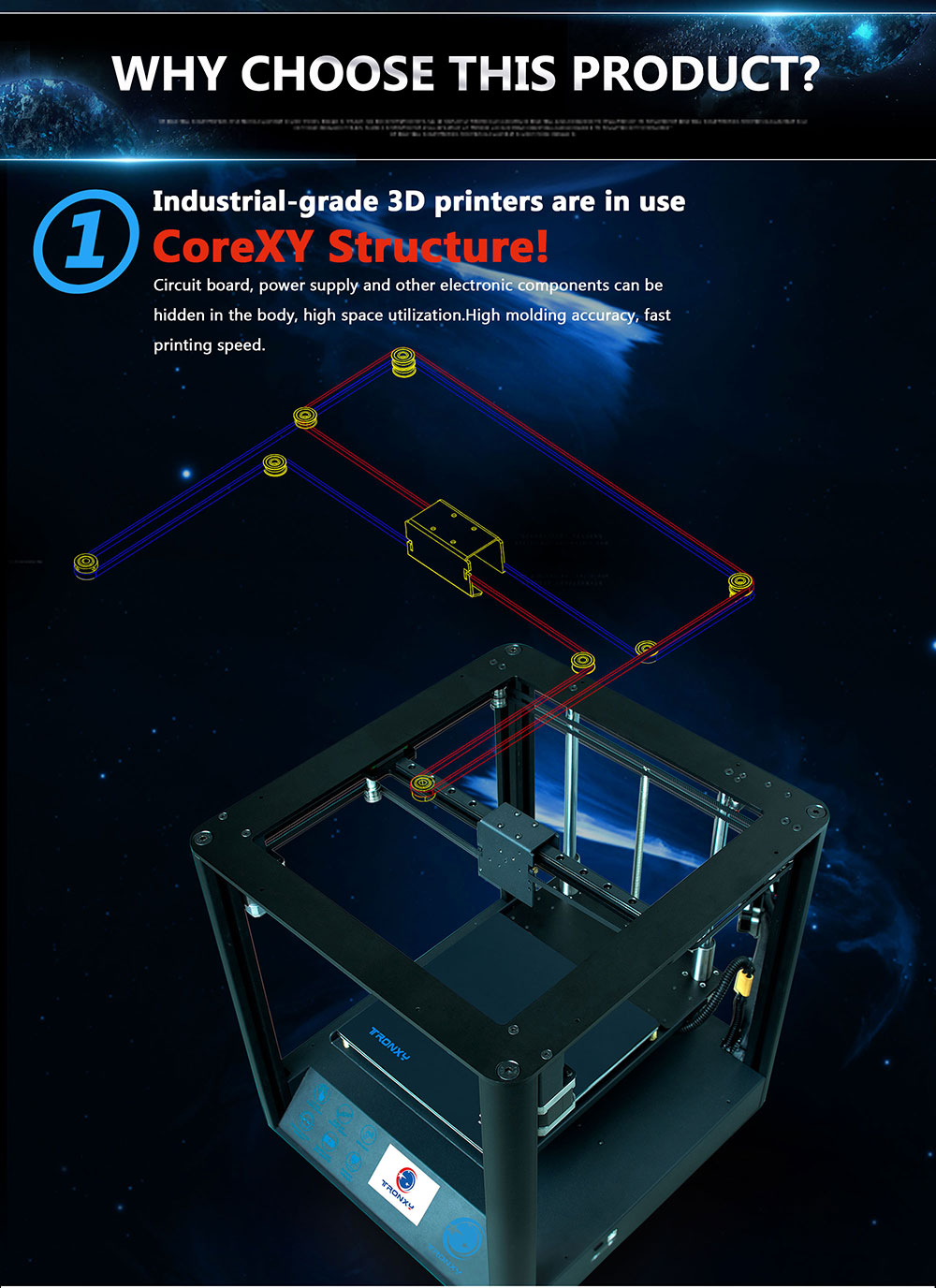 [视频] Tronxy 新款D01 DIY 3D打印机开箱组装调试