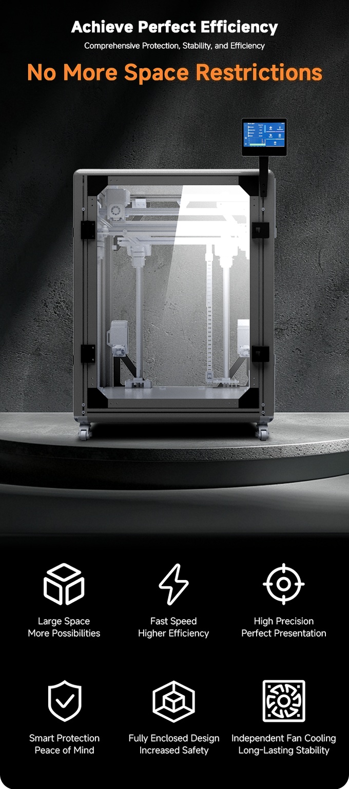 [视频] Freakstone F500：一款具有 500mm³ 巨大构建体积和专业级精度的工业3D打印机