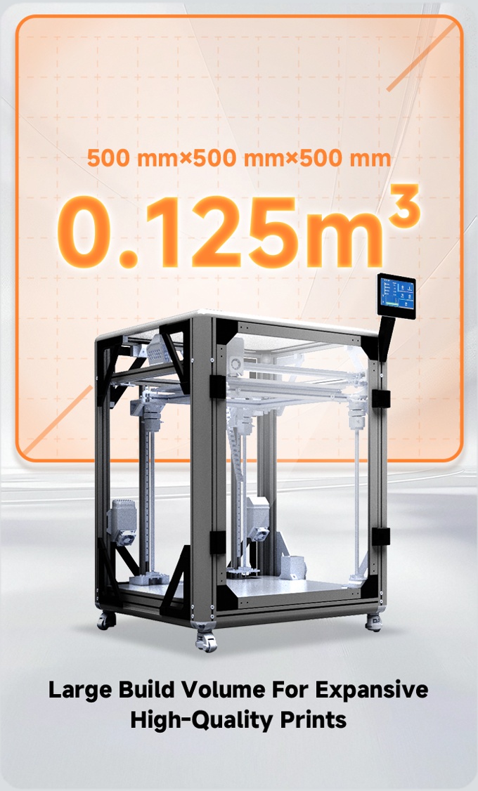 [视频] Freakstone F500：一款具有 500mm³ 巨大构建体积和专业级精度的工业3D打印机