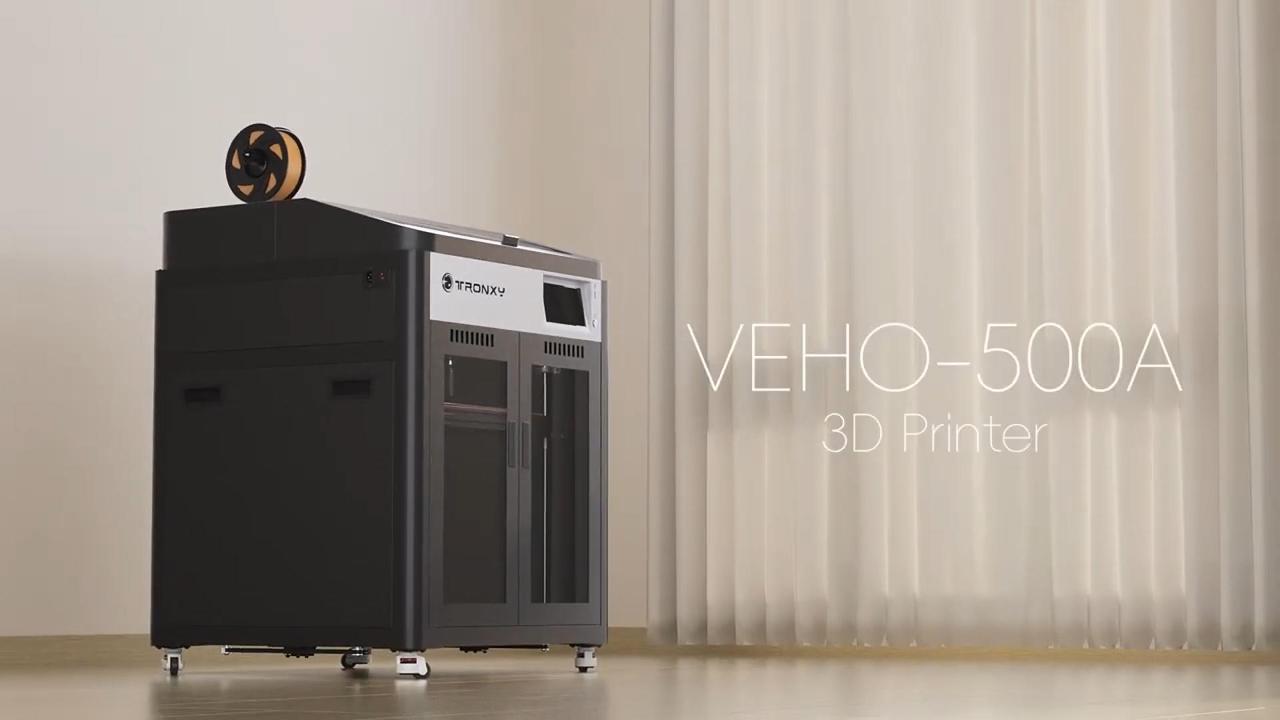 [视频] Tronxy VEHO 500A ：经济实惠的全封闭大幅面3D打印机