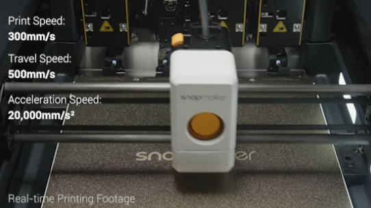 [视频] Snapmaker U1彩色3D打印机：独立四打印头 生产更多 浪费更少