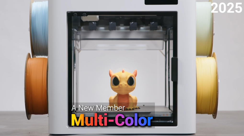 [视频] Snapmaker U1彩色3D打印机：独立四打印头 生产更多 浪费更少