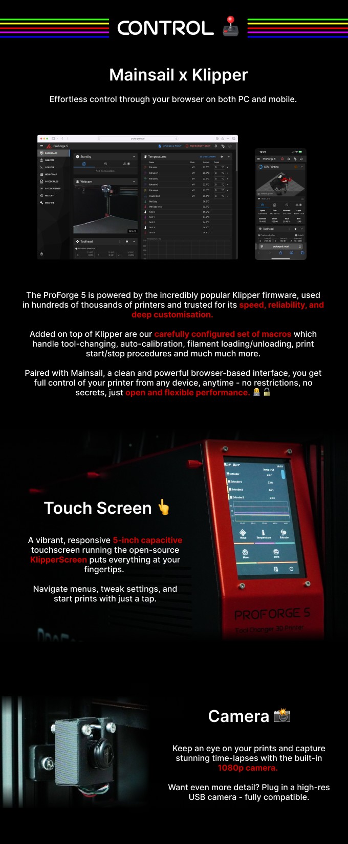 [视频] Makertech3D ProForge 5：五独立挤出头高速3D打印机