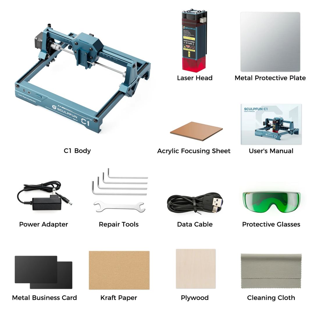 [视频] Sculpfun C1：最小巧的迷你激光雕刻机 150x130mm 精准雕刻