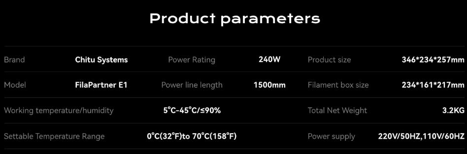 [视频] Chitu Systems FilaPartner E1线材干燥机：2个腔体4个线轴