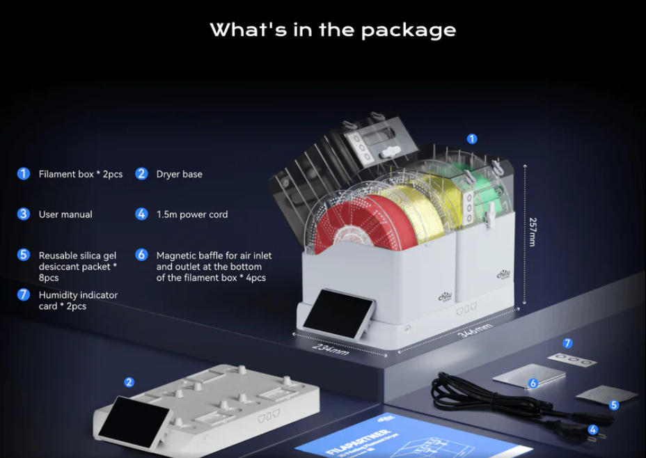 [视频] Chitu Systems FilaPartner E1线材干燥机：2个腔体4个线轴