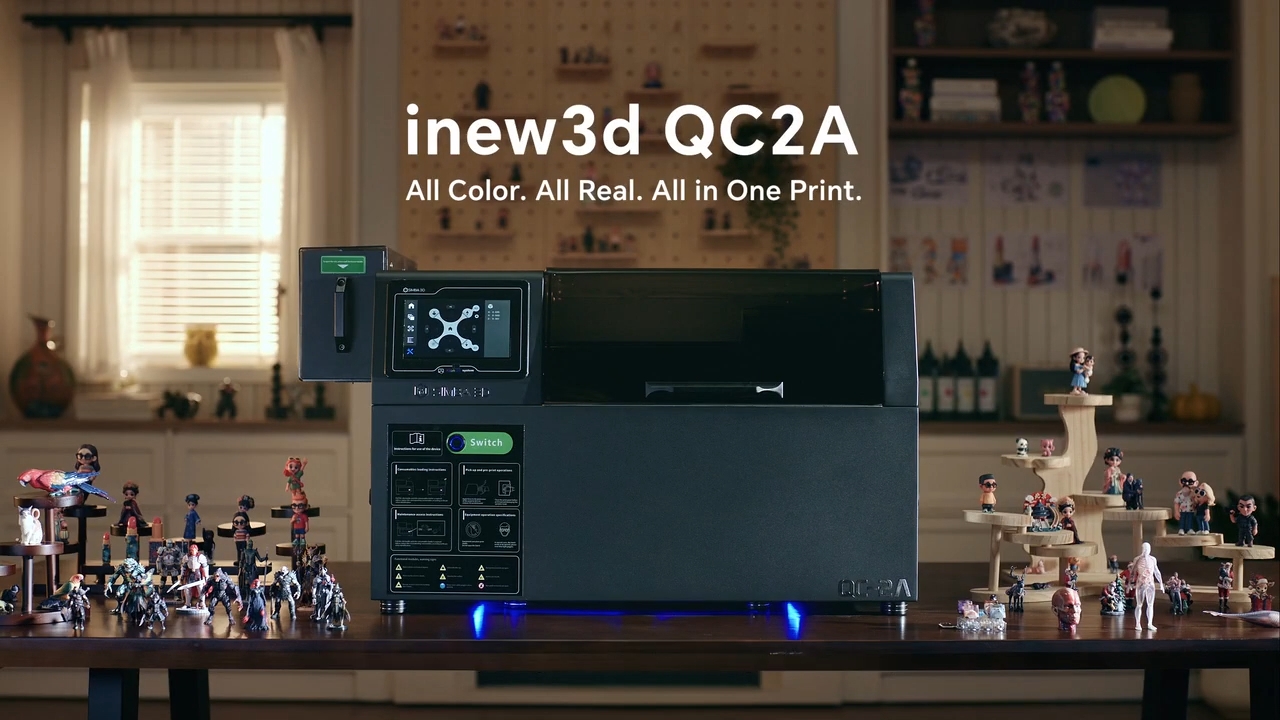 [视频] SIMBA3D inew3d QC2A：基于AI建模的桌面全彩色3D打印机